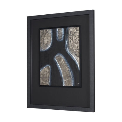 Mercana - Contrasting Paths I by Studio M a handmade Original Framed 3D Textured Artwork under Glass - 15256 view 2