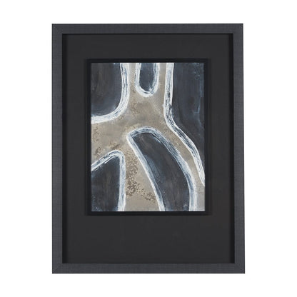 Mercana - Contrasting Paths II by Studio M a handmade Original Framed 3D Textured Artwork under Glass - 15257 view 1
