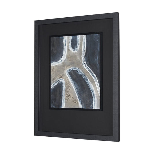 Mercana - Contrasting Paths II by Studio M a handmade Original Framed 3D Textured Artwork under Glass - 15257 view 2
