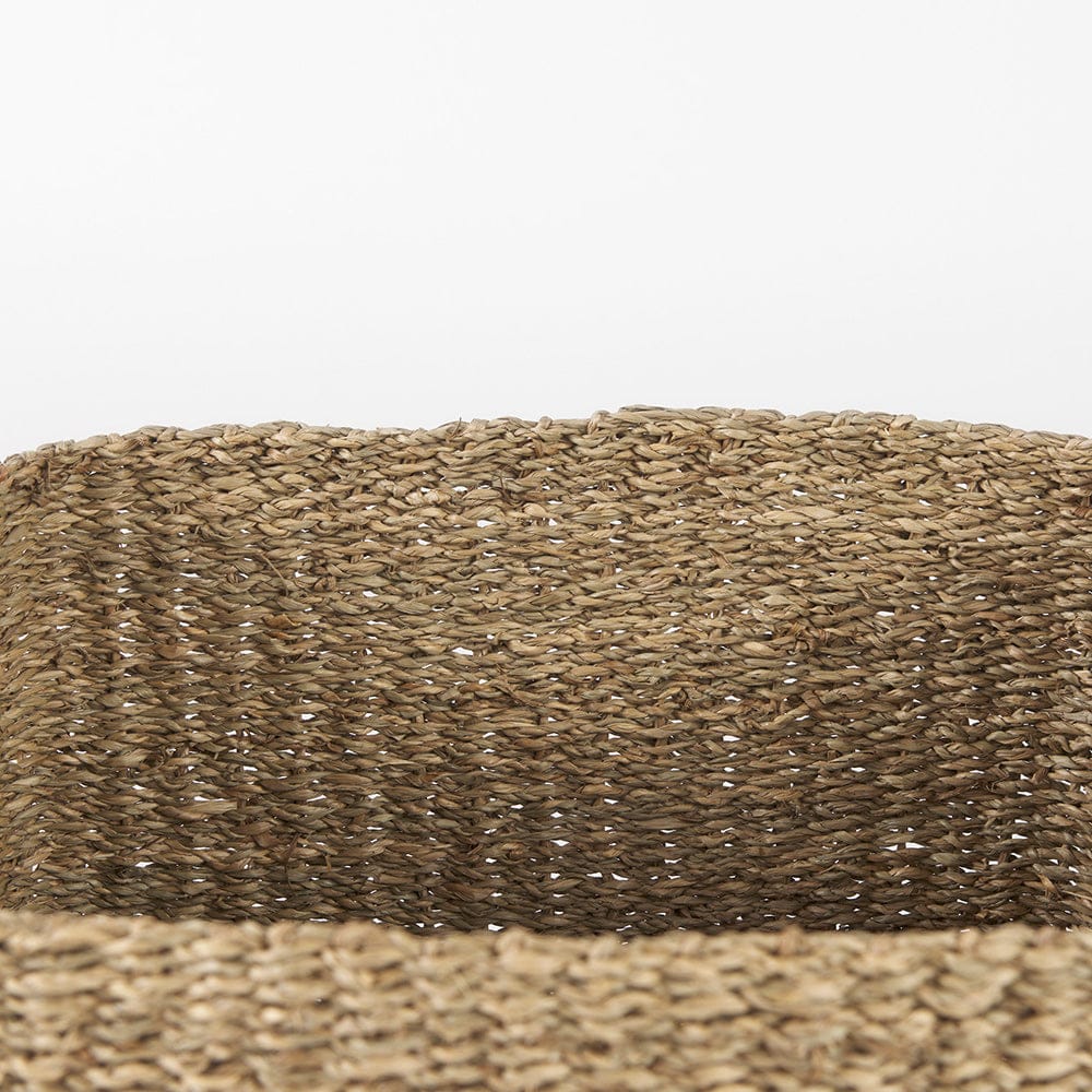 Mercana - Copenhagen 15.7L x 15.7W x 15.7H Medium Brown Square Twisted Seagrass Square Basket (Set of 3) - 69593 view 5