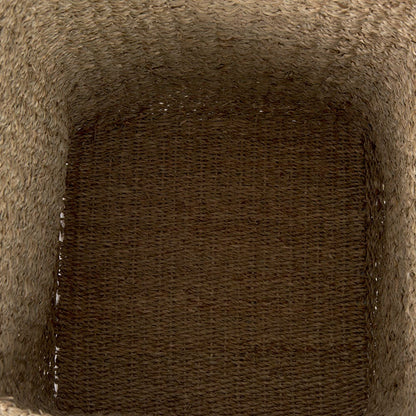 Mercana - Copenhagen 15.7L x 15.7W x 15.7H Medium Brown Square Twisted Seagrass Square Basket (Set of 3) - 69593 view 6