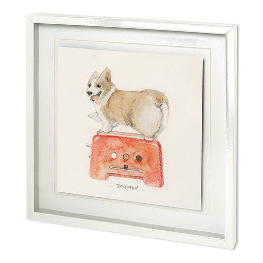 Mercana - Corgi's Backery II by Mercana Studio a Hand Embellished Textured Framed Art Print Matted under Glass - 11938 view 1