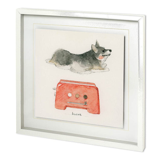 Mercana - Corgi's Backery III by Mercana Studio Hand Embellished Textured Framed Art Print Matted under Glass - 11940 view 1