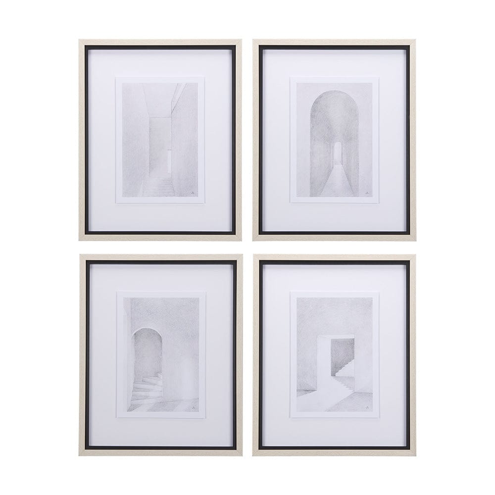 Mercana - Corridor I by Mercana Studio a Hand Embellished Textured Framed Art Print Matted under Glass - 14137 view 8