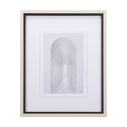 Mercana - Corridor II by Mercana Studio a Hand Embellished Textured Framed Art Print Matted under Glass - 14138 view 1