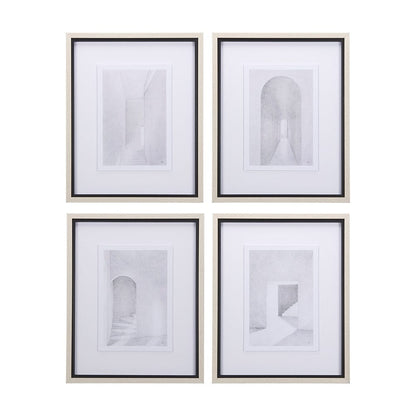 Mercana - Corridor II by Mercana Studio a Hand Embellished Textured Framed Art Print Matted under Glass - 14138 view 8