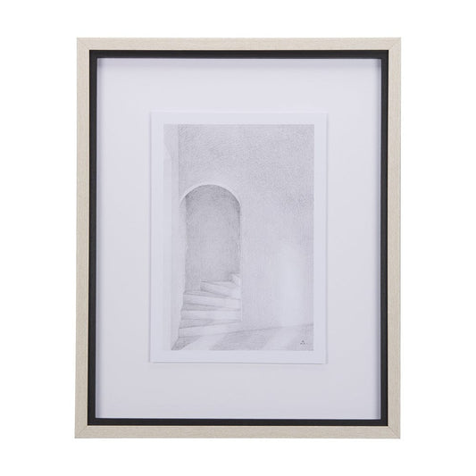 Mercana - Corridor III by Mercana Studio a Hand Embellished Textured Framed Art Print Matted under Glass - 14139 view 1