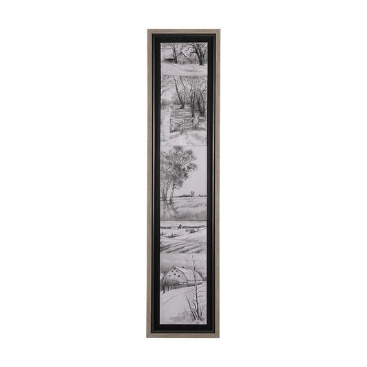 Mercana - Countryside Sketches I by Ariana a Hand Embellished Textured Framed Art Print - 14905 view 1