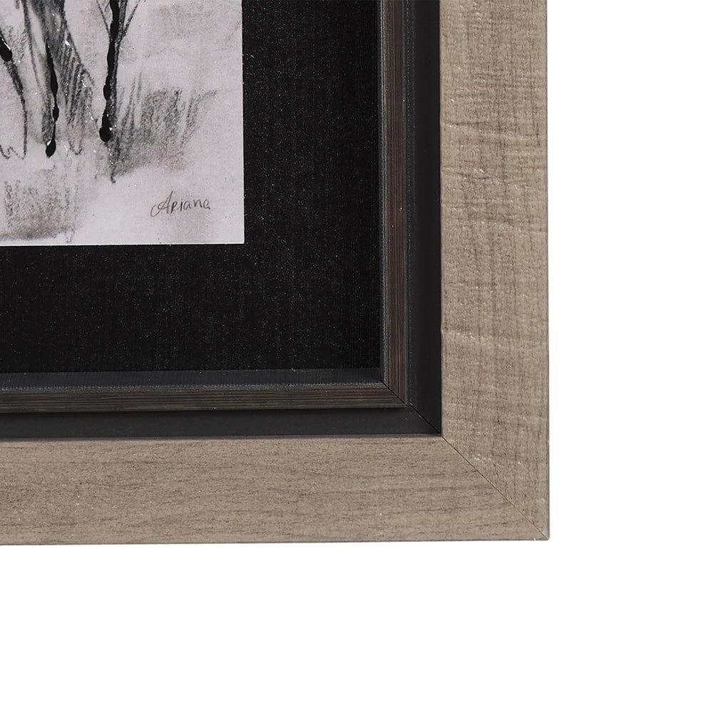 Mercana - Countryside Sketches I by Ariana a Hand Embellished Textured Framed Art Print - 14905 view 3
