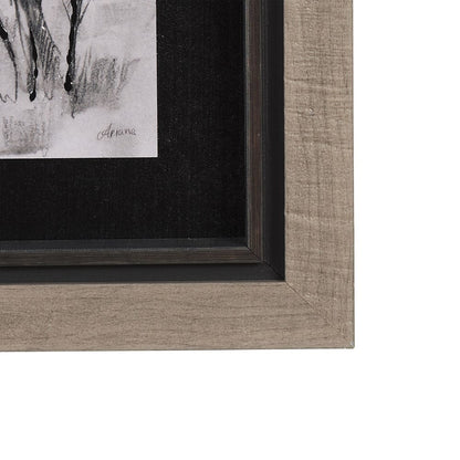 Mercana - Countryside Sketches I by Ariana a Hand Embellished Textured Framed Art Print - 14905 view 3