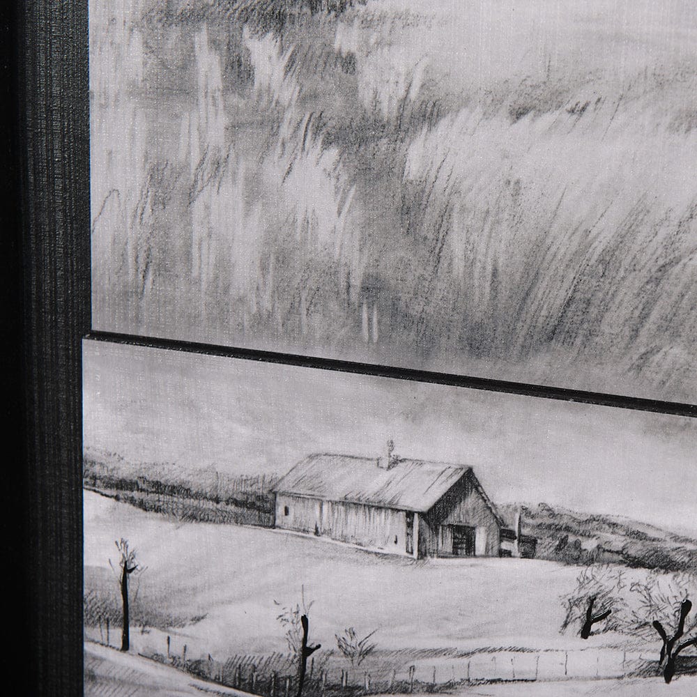 Mercana - Countryside Sketches I by Ariana a Hand Embellished Textured Framed Art Print - 14905 view 6