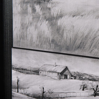 Mercana - Countryside Sketches I by Ariana a Hand Embellished Textured Framed Art Print - 14905 view 6