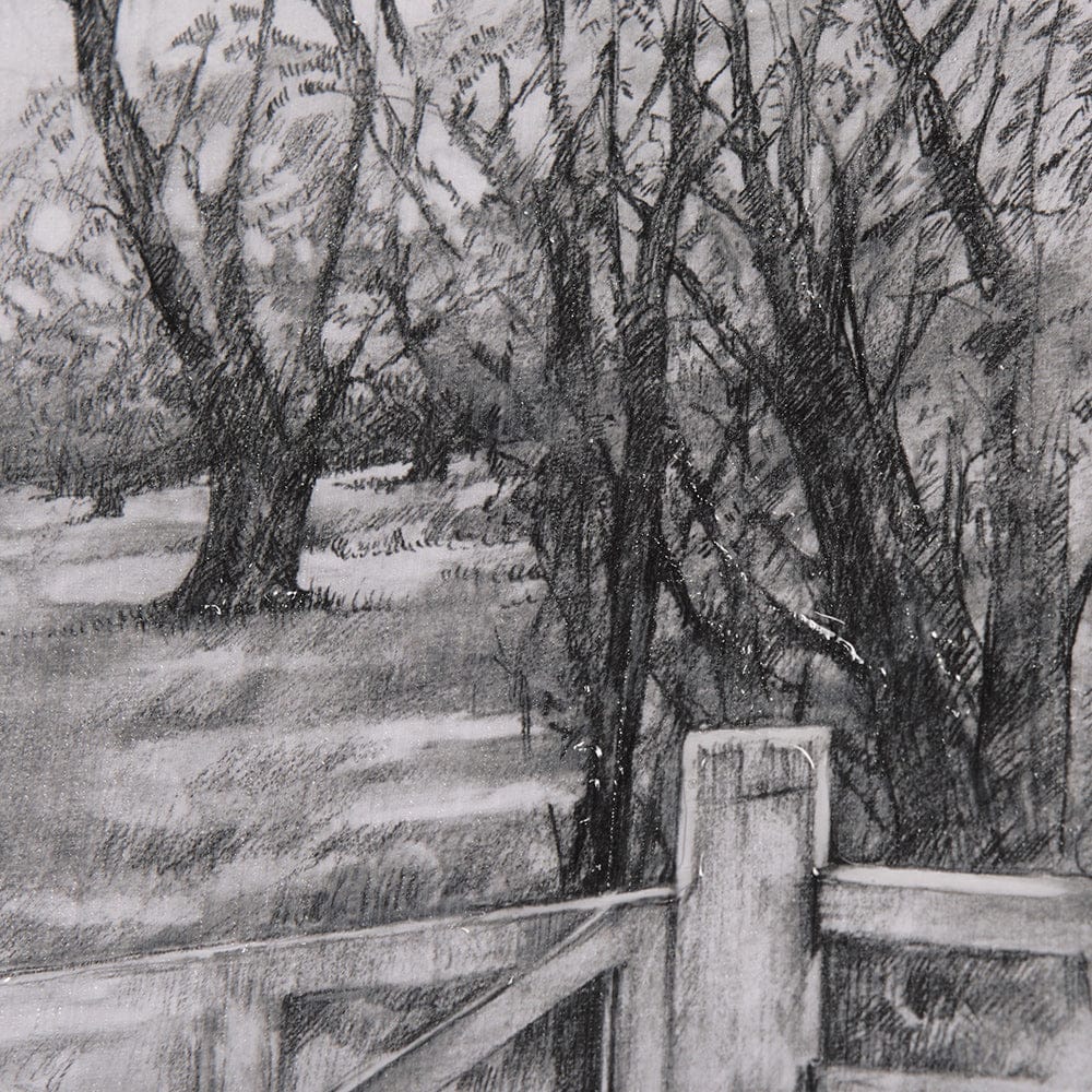 Mercana - Countryside Sketches I by Ariana a Hand Embellished Textured Framed Art Print - 14905 view 7