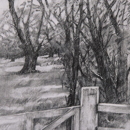 Mercana - Countryside Sketches I by Ariana a Hand Embellished Textured Framed Art Print - 14905 view 7