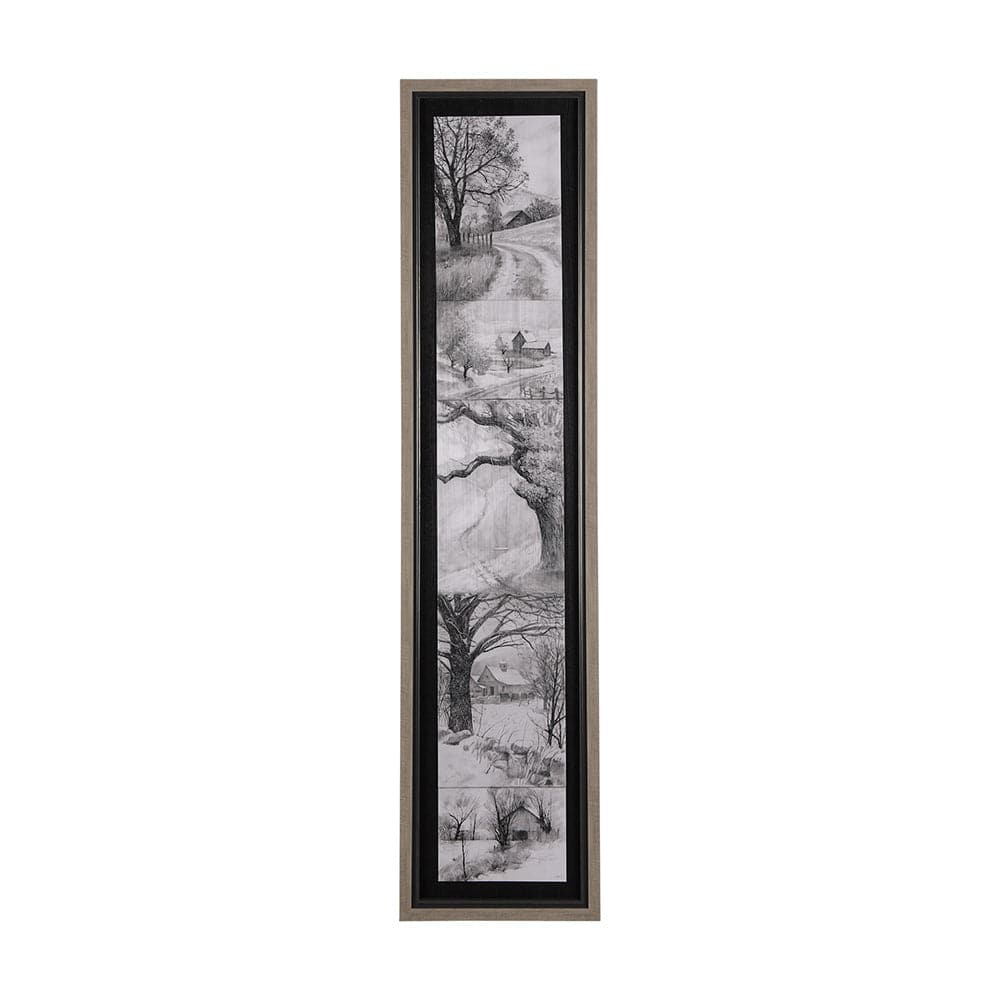 Mercana - Countryside Sketches II by Ariana a Hand Embellished Textured Framed Art Print - 14906 view 1