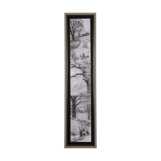 Mercana - Countryside Sketches II by Ariana a Hand Embellished Textured Framed Art Print - 14906 view 1