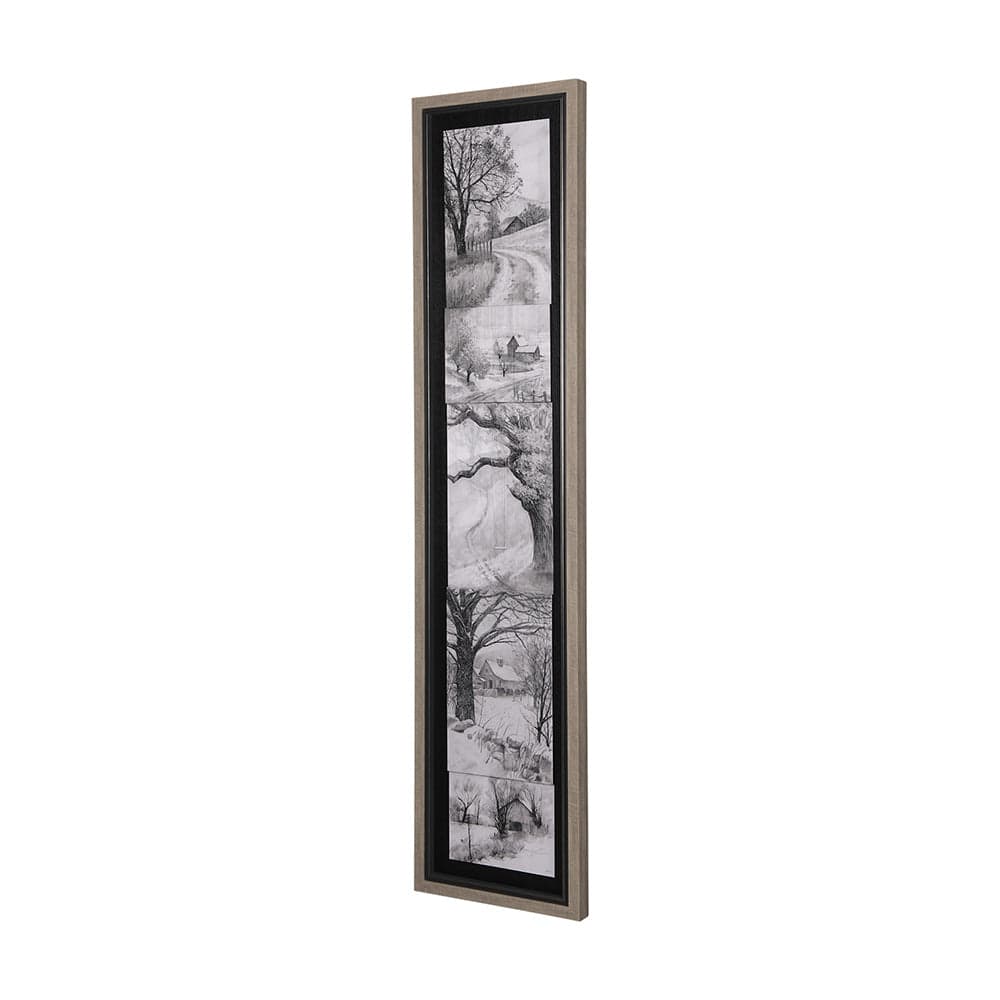 Mercana - Countryside Sketches II by Ariana a Hand Embellished Textured Framed Art Print - 14906 view 2
