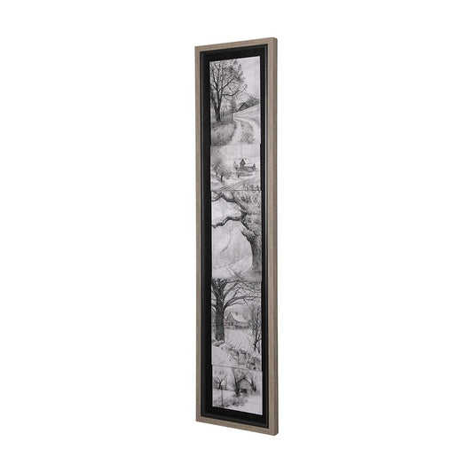 Mercana - Countryside Sketches II by Ariana a Hand Embellished Textured Framed Art Print - 14906 view 2