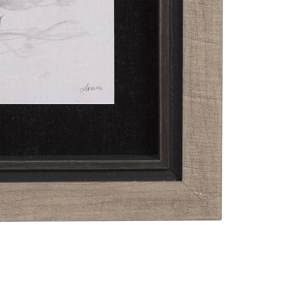 Mercana - Countryside Sketches II by Ariana a Hand Embellished Textured Framed Art Print - 14906 view 3