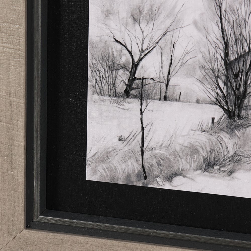 Mercana - Countryside Sketches II by Ariana a Hand Embellished Textured Framed Art Print - 14906 view 5