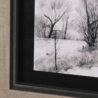 Mercana - Countryside Sketches II by Ariana a Hand Embellished Textured Framed Art Print - 14906 view 5