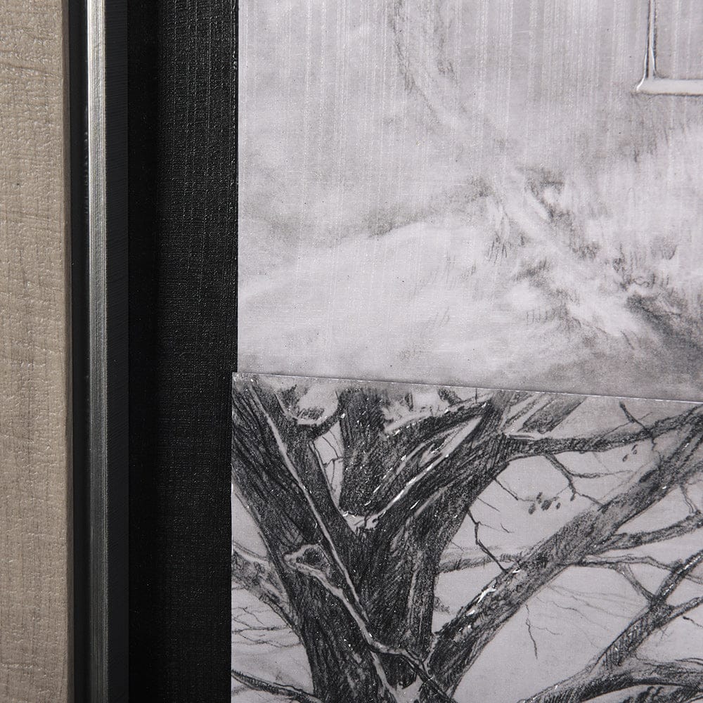 Mercana - Countryside Sketches II by Ariana a Hand Embellished Textured Framed Art Print - 14906 view 6