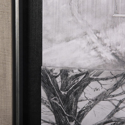 Mercana - Countryside Sketches II by Ariana a Hand Embellished Textured Framed Art Print - 14906 view 6