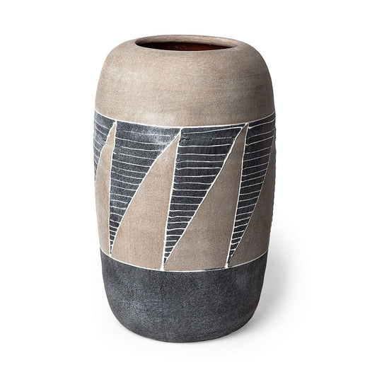 Mercana - Cove Grey/Brown Ceramic Vase - 68906_CLOSEOUT view 1