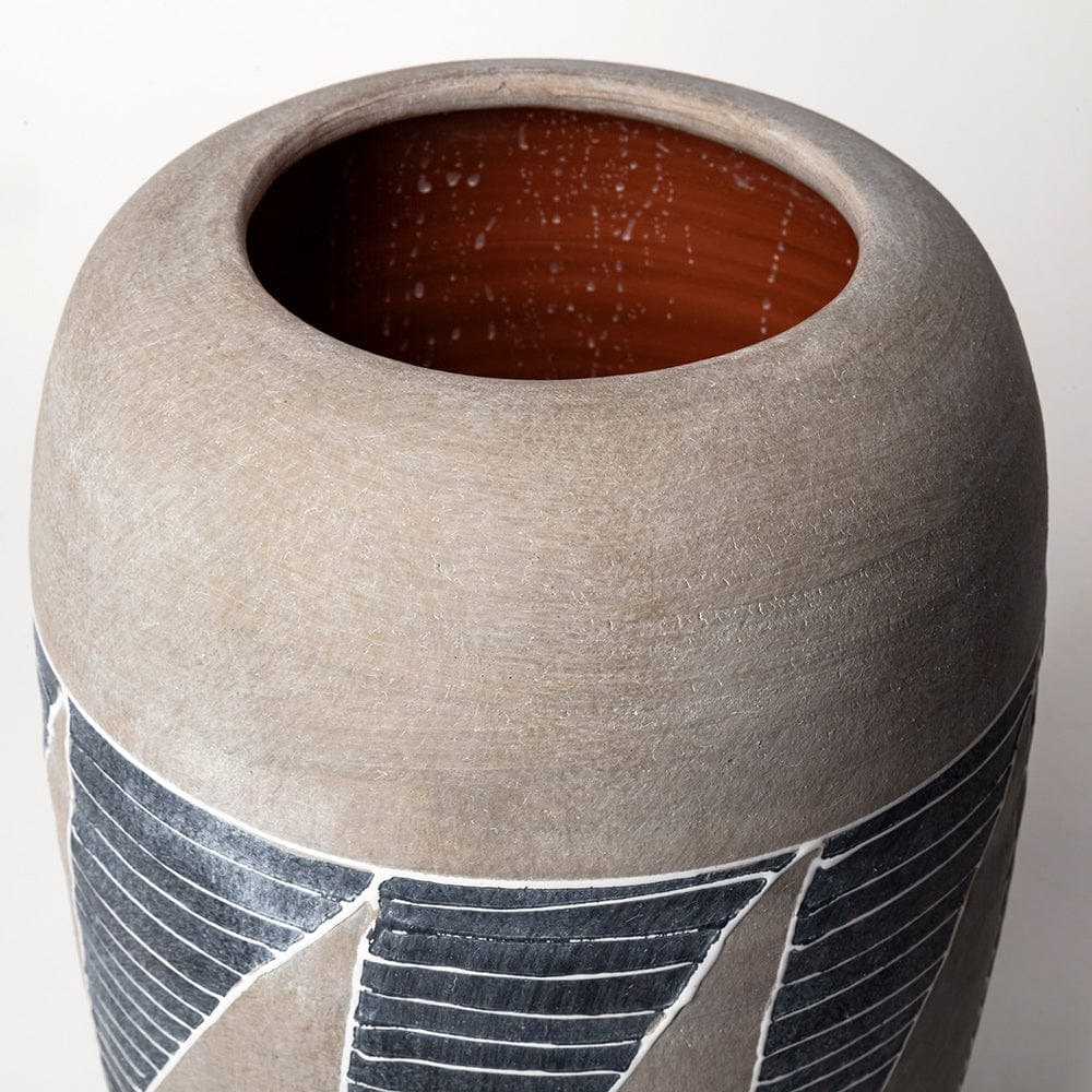 Mercana - Cove Grey/Brown Ceramic Vase - 68906_CLOSEOUT view 3