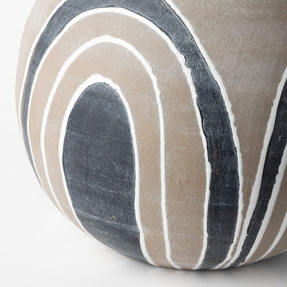 Mercana - Cove Small Brown/White Ceramic Vase - 68905 view 5