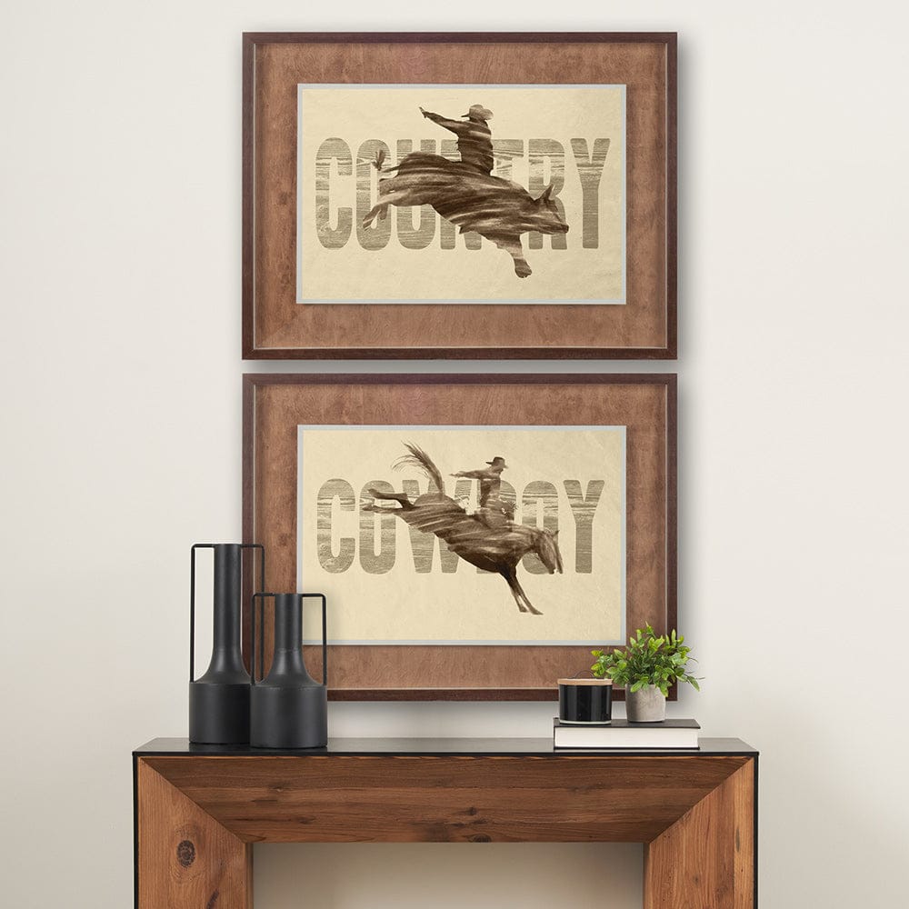 Mercana - Cowboy by THE Studio a Framed Art Print Matted under Glass - 10275 view 4