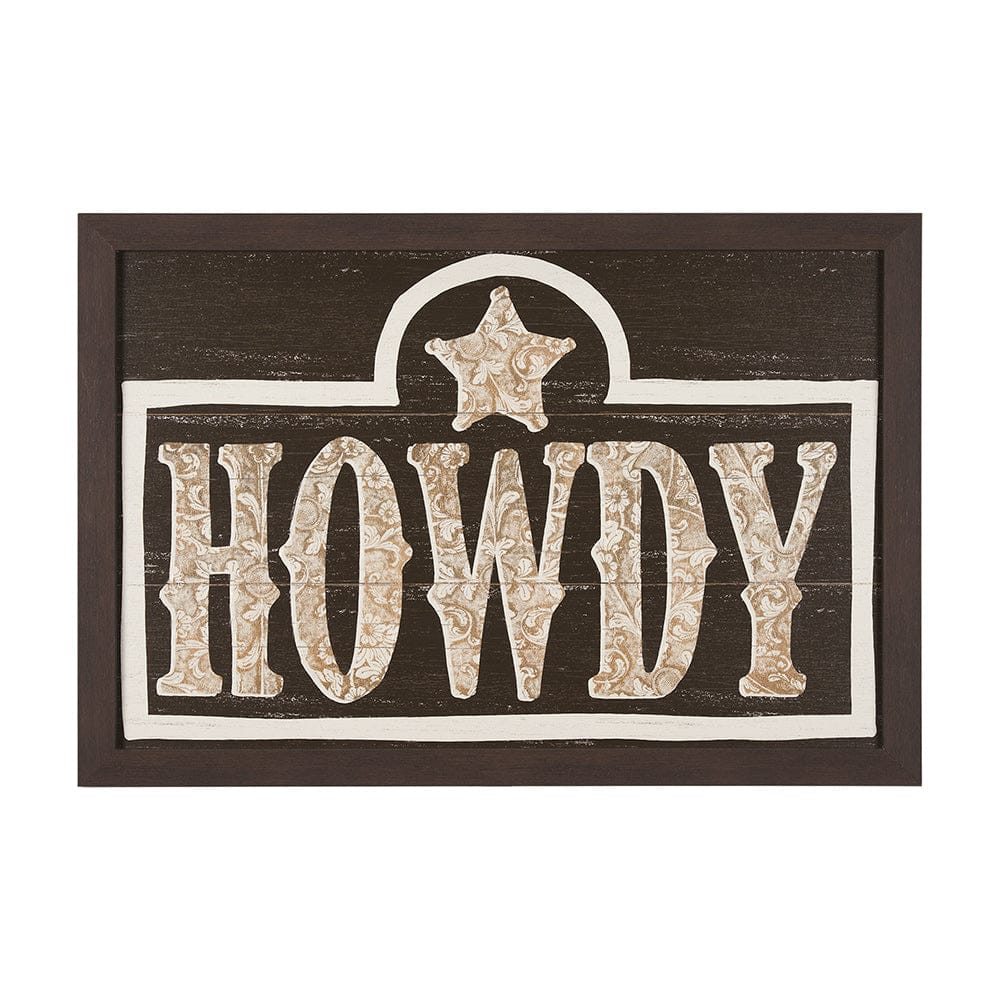 Mercana - Cowboy Culture - Howdy by Mercana Studio a Hand Embelished Textured Framed Art Print - 15419 view 1