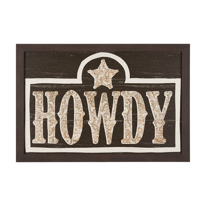 Mercana - Cowboy Culture - Howdy by Mercana Studio a Hand Embelished Textured Framed Art Print - 15419 view 1