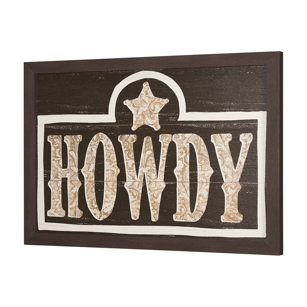 Mercana - Cowboy Culture - Howdy by Mercana Studio a Hand Embelished Textured Framed Art Print - 15419 view 2