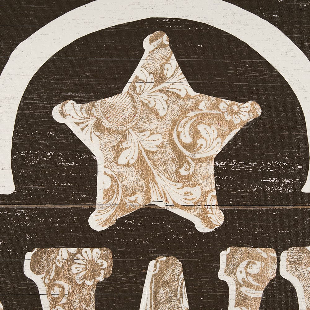 Mercana - Cowboy Culture - Howdy by Mercana Studio a Hand Embelished Textured Framed Art Print - 15419 view 7