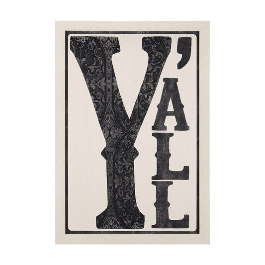 Mercana - Cowboy Culture - Y'all by Mercana Studio a Hand Embelished Textured Framed Art Print - 15418 view 1