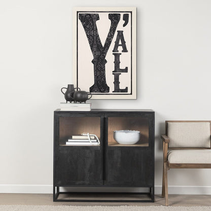 Mercana - Cowboy Culture - Y'all by Mercana Studio a Hand Embelished Textured Framed Art Print - 15418 view 8