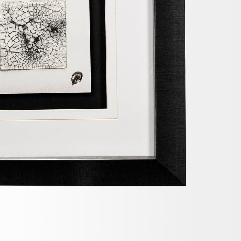 Mercana - Cracking Blocks by Studio M a handmade Original Framed Artwork under Glass - 12763 view 2