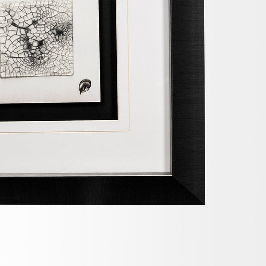 Mercana - Cracking Blocks by Studio M a handmade Original Framed Artwork under Glass - 12763 view 2