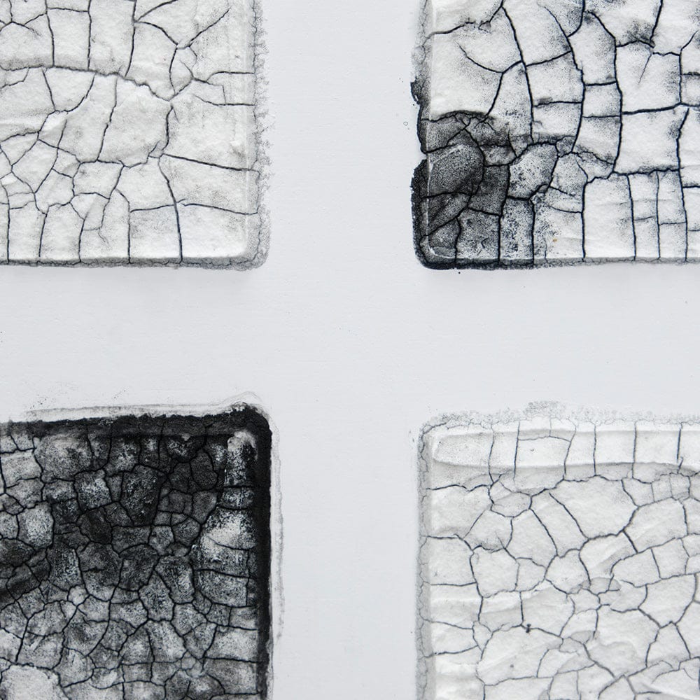 Mercana - Cracking Blocks by Studio M a handmade Original Framed Artwork under Glass - 12763 view 6