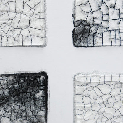 Mercana - Cracking Blocks by Studio M a handmade Original Framed Artwork under Glass - 12763 view 6