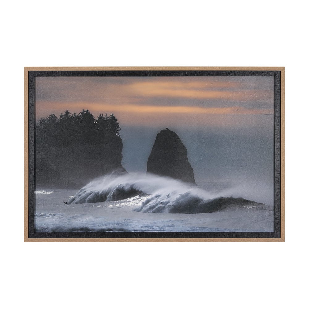 Mercana - Crashing Wave by Chad Mackay a Hand Embellished Textured Framed Art Print Matted under Glass - 15212 view 1