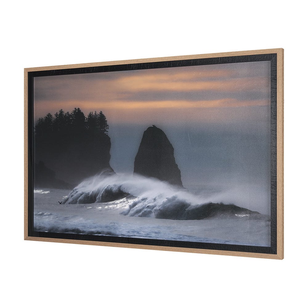 Mercana - Crashing Wave by Chad Mackay a Hand Embellished Textured Framed Art Print Matted under Glass - 15212 view 2