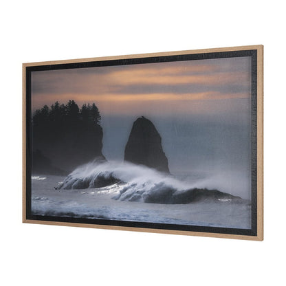 Mercana - Crashing Wave by Chad Mackay a Hand Embellished Textured Framed Art Print Matted under Glass - 15212 view 2