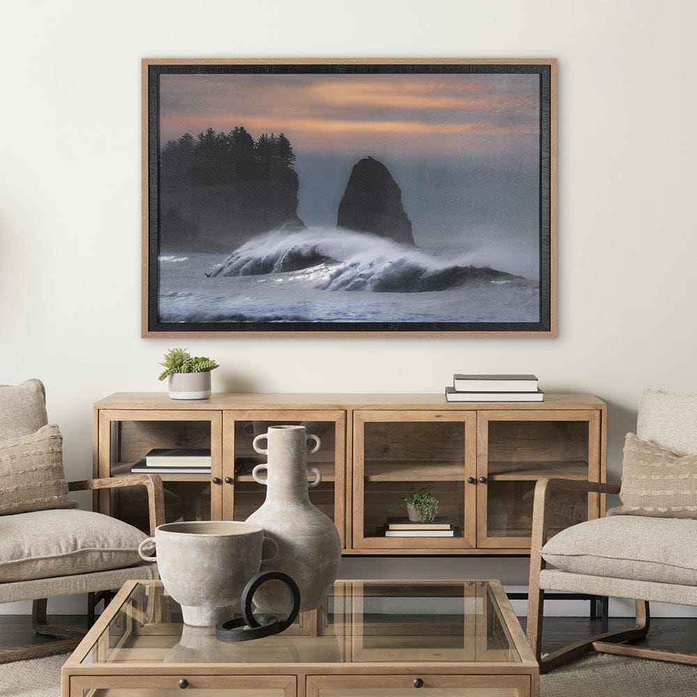 Mercana - Crashing Wave by Chad Mackay a Hand Embellished Textured Framed Art Print Matted under Glass - 15212 view 8