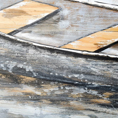 Mercana - Creekside Diptych 80x40 Boats Original Hand Painted on Wood Oil Painting - 40596 view 4