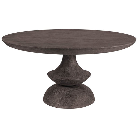 Mercana - Crossman 60" Round Dark Brown/Gray Solid Wood Table Top & Base Dining Table - 67119-AB view 1