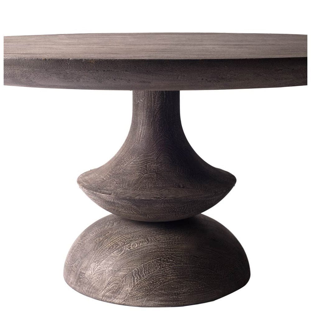 Mercana - Crossman 60" Round Dark Brown/Gray Solid Wood Table Top & Base Dining Table - 67119-AB view 3