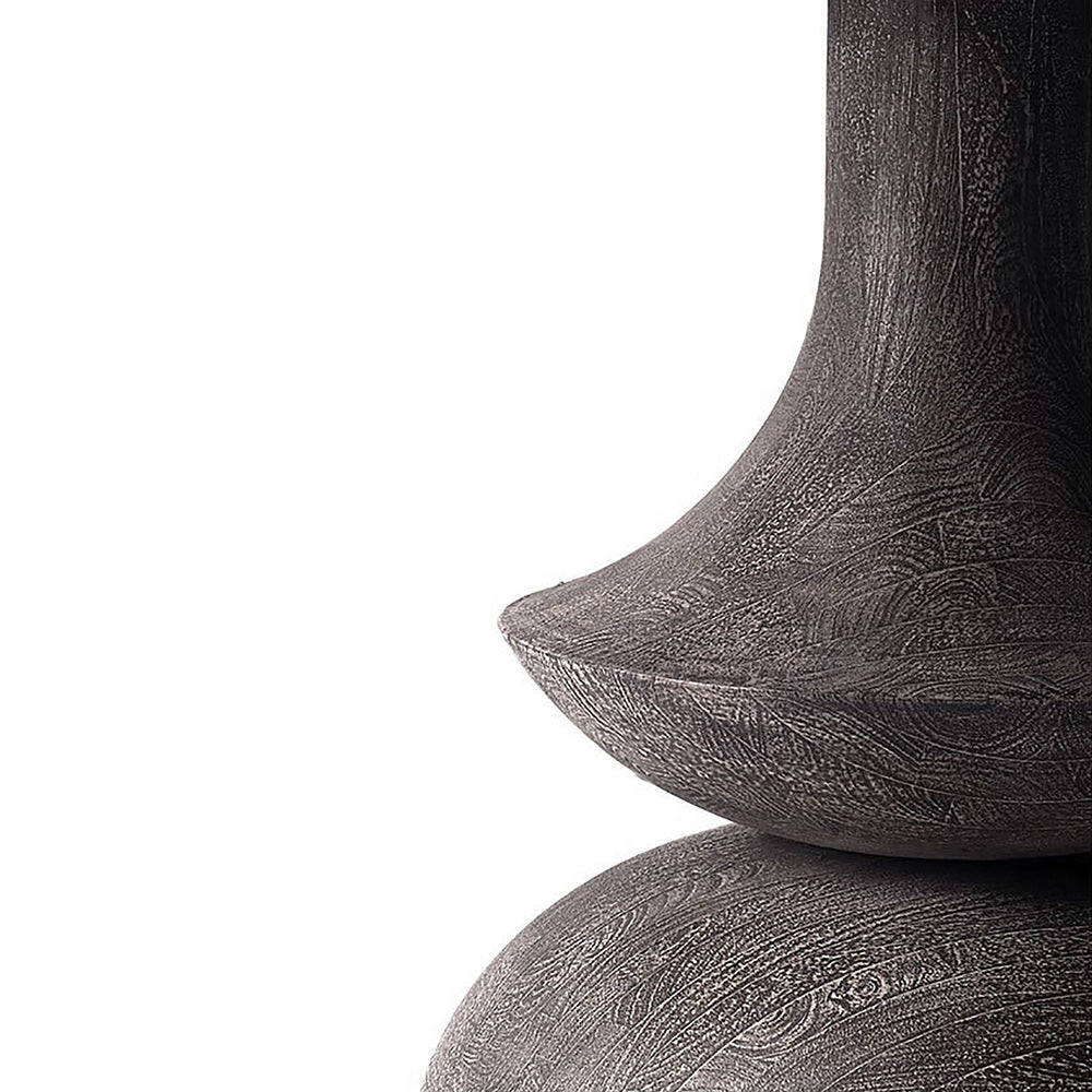 Mercana - Crossman III 60L x 60W x 30H Dark Brown/Gray Solid Wood Base W/ Round Glass Top Dining Table - 68748-AB view 3