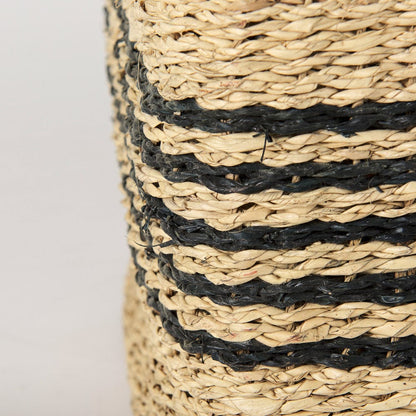 Mercana - Cullen 15.7L x 15.7W x 15.7H Grey Twisted Seagrass Square Basket (Set of 3) - 69612 view 5